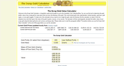Desktop Screenshot of gold-calculator.net