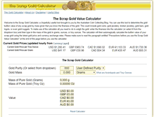Tablet Screenshot of gold-calculator.net